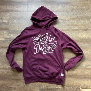 Troy Lee Designs Women’s Pull Over Sweatshirt Hoodie Hooded XL Maroon Tee Moto